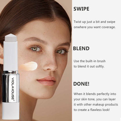 Natural  Waterproof Foundation Stick with Brush