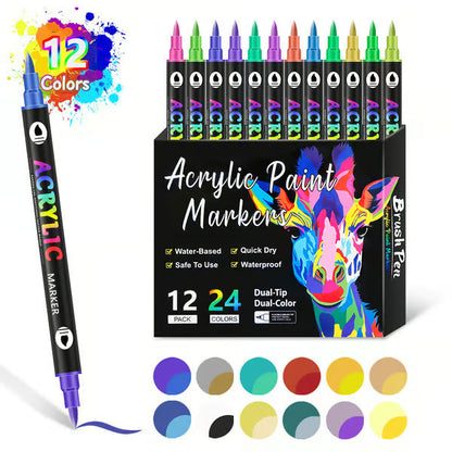 Dual Tip Acrylic Paint Pen Marker