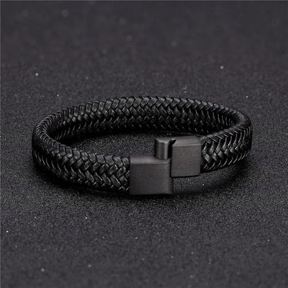 Multi-Layer Braided Black Bracelet