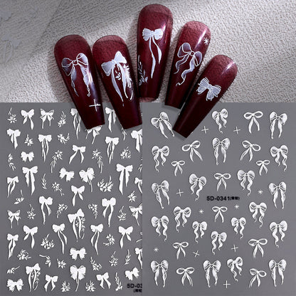 5D French Bow Manicure Sticker