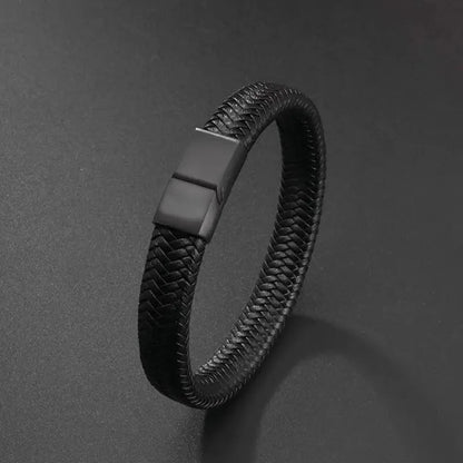 Multi-Layer Braided Black Bracelet
