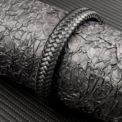 Multi-Layer Braided Black Bracelet