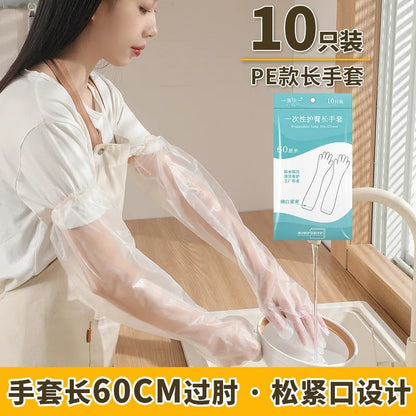 Disposable Long Arm Gloves 6 Pcs